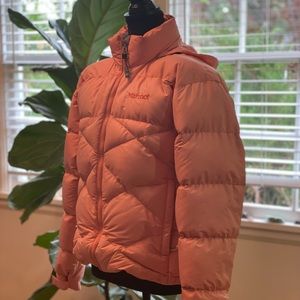 Marmot Down Puffer Pink Coat Size Medium